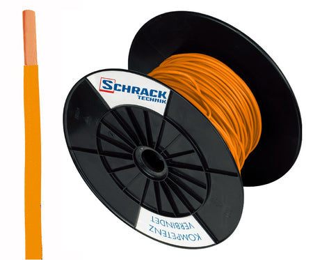 Spule H07V-U (Ye) 1,5mm² orange, eindrähtig