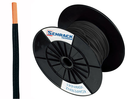 Spule H07V-U (Ye) 2,5mm² schwarz, eindrähtig