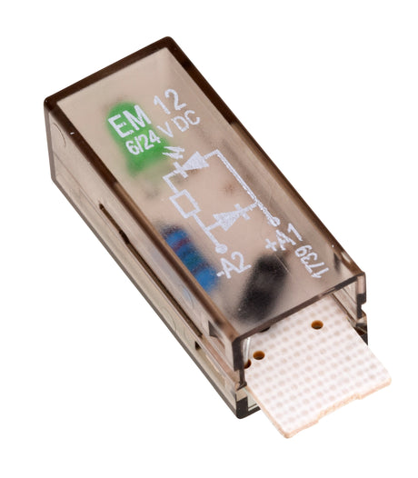 LED-Steckmodul, grün, 6 - 24VDC mit Freilaufdiode, A1+, EM12