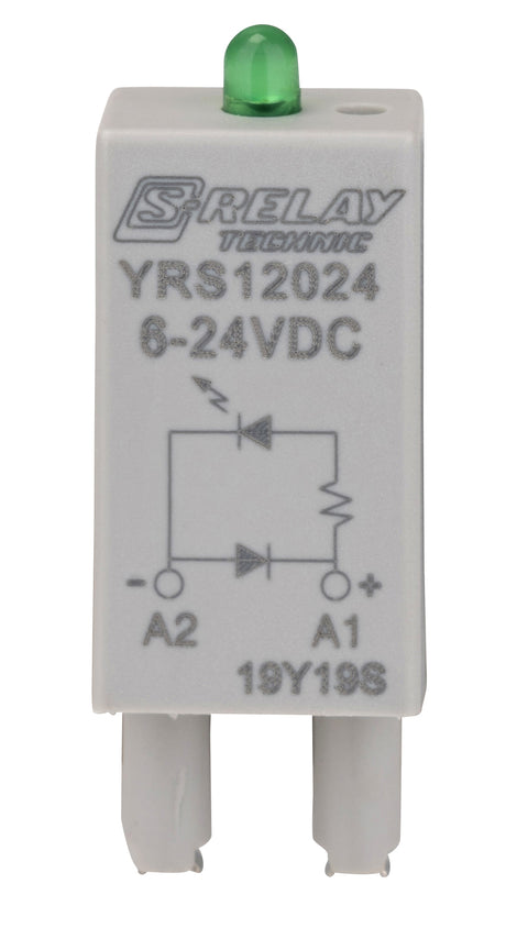 LED+FD-Steckmodul, grün, 6 - 24VDC A1+ für S-Relay Sockel