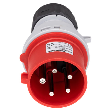 Foto: CEE-Stecker, mit Phasenwender, 5-polig, 32A, 400V, IP44