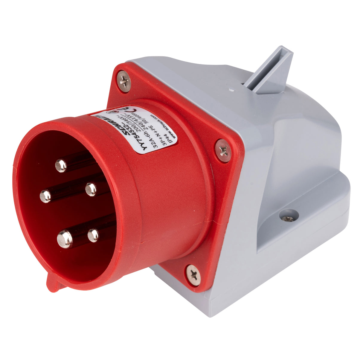 CEE-Wandgerätestecker, 5-polig, 32A, 400V, IP44