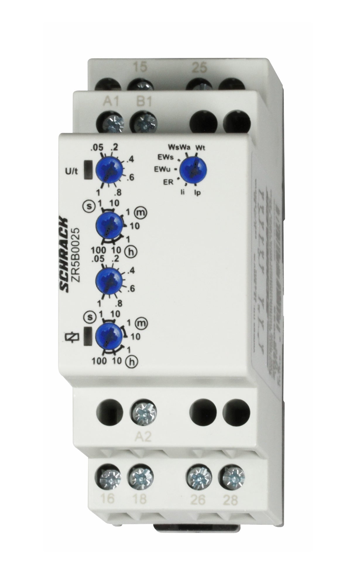 Zeitrelais 7 Zeitbereiche, 12-240VAC/DC, 2 Wechsler, 8A/250V