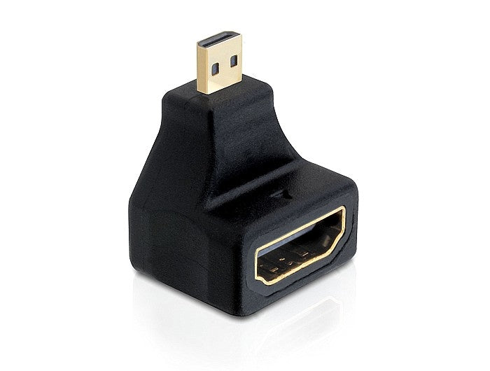 Delock Adapter High Speed HDMI with Ethernet - micro D Stecker > A Buchse gewinkelt