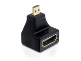 Delock Adapter High Speed HDMI with Ethernet - micro D Stecker > A Buchse gewinkelt