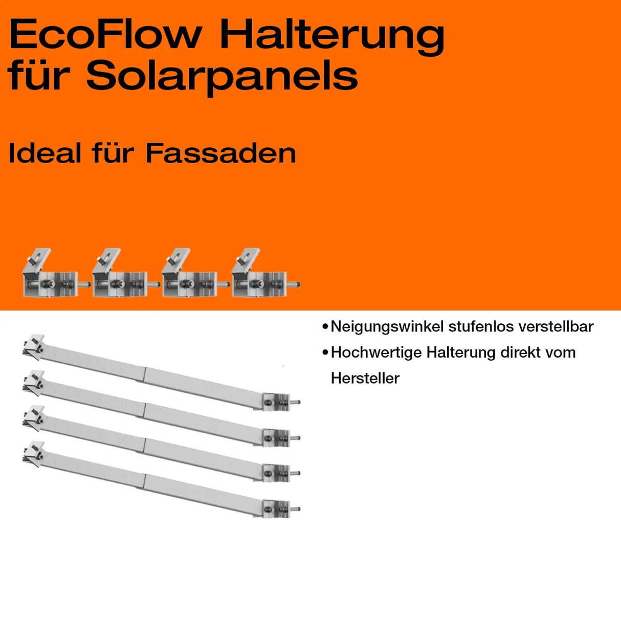 Balkonkraftwerk-Halterung für Fassade 50°