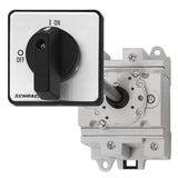 Hauptschalter 2 pol. 32A, 600VDC, Bodenbef., Türkupplung ZBV