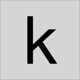 RZB Kleinbuchstabe K H60mm 99221.013.K-K