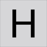 RZB Großbuchstabe H sw H120mm 99223.003.H