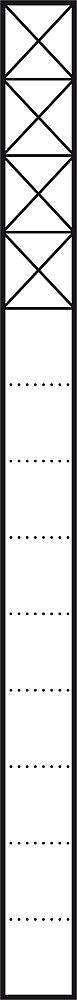 SIEDLE Kommunikations-Säule alu freisteh KSF 613-4 DG gr 4mod 211x1344x230mm