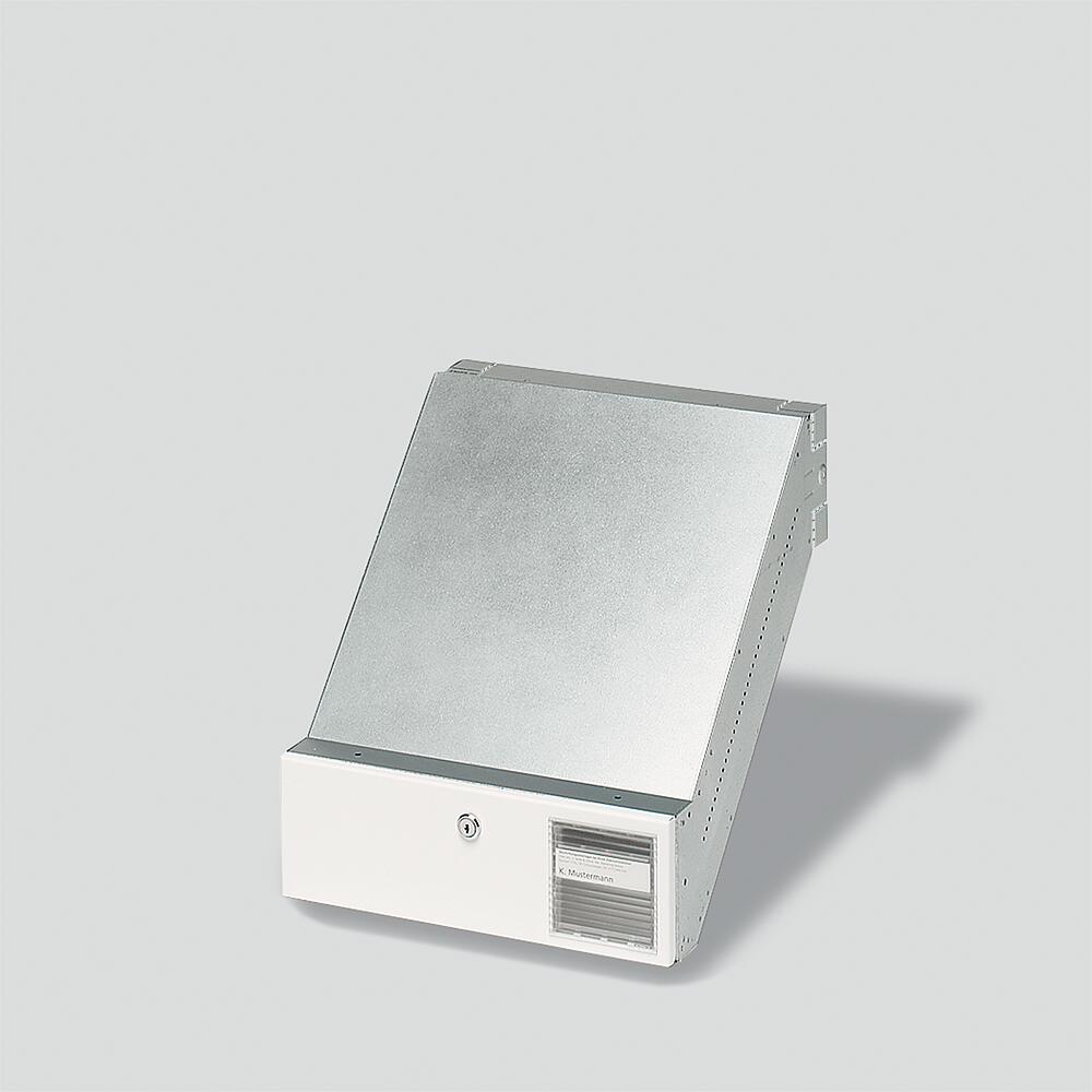 SIEDLE Briefkasten MauerDW 1f Stahlbl ws BKV 611-3/1-0 W 1mod 300x100x290mm