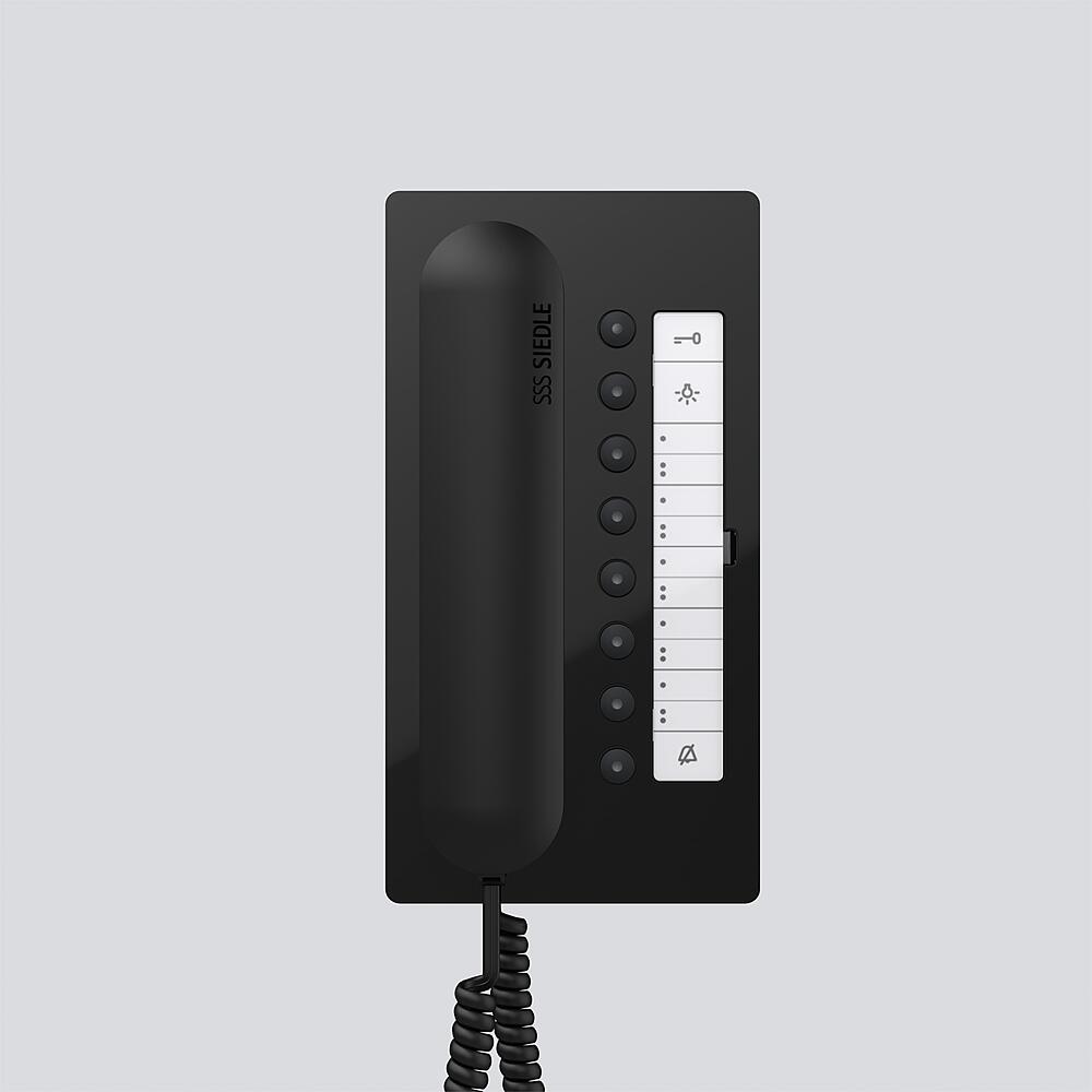 SIEDLE Haustelefon Bus AP sw Rufabschalt Comfort BTC 850-02 SH/S 106x201x46mm
