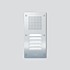 SIEDLE Türstation UP edst 5RT Mehrdr Classic CL 111-5 R-02 m.Abd 171x356x2mm