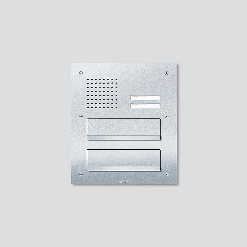 SIEDLE Briefkasten MauerDW 2f VA si 2mod CL 411 BD2A 02 R 2tast 345x395,5x2mm