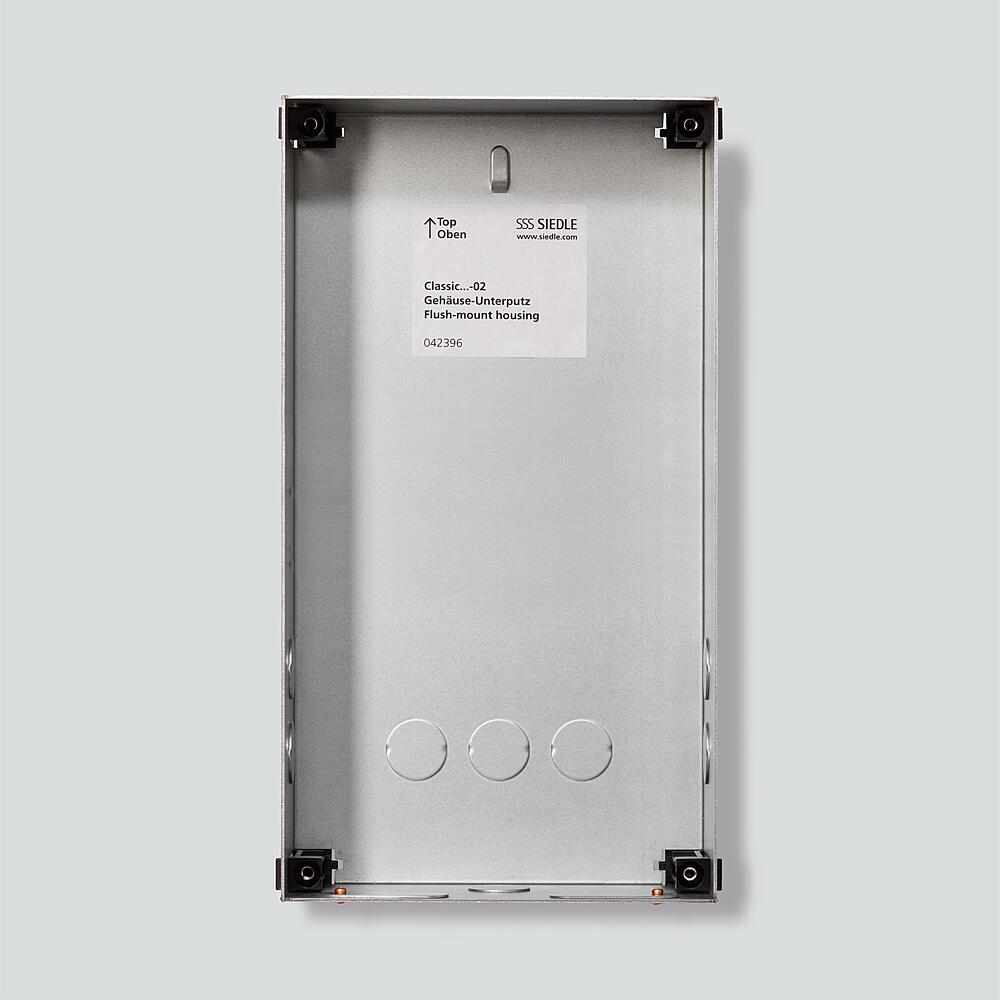SIEDLE Gehäuse 1f UP si VA 154x283x65mm GU CL 04-0 Diebstahlsich.integrb