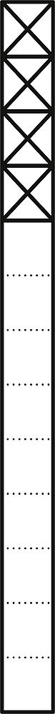 SIEDLE Kommunikations-Säule alu freisteh KS 613-4 AG anthgr 4mod 211x1344x130mm