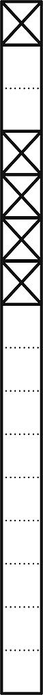 SIEDLE Kommunikations-Säule alu freisteh KS 616-1/4 W ws 5mod 211x1644x130mm