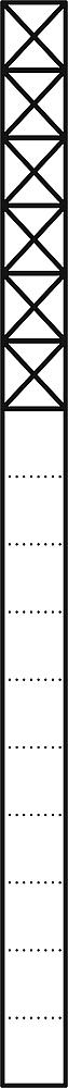 SIEDLE Kommunikations-Säule alu freisteh KS 616-6 DG gr 6mod 211x1644x130mm