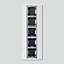 SIEDLE Display 5f AP ws Alu KSA 605-0 W 200x531x45,3mm