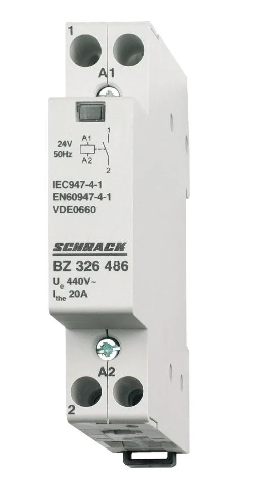 Installationsschütz 20A, 1S, 24VAC 1TE