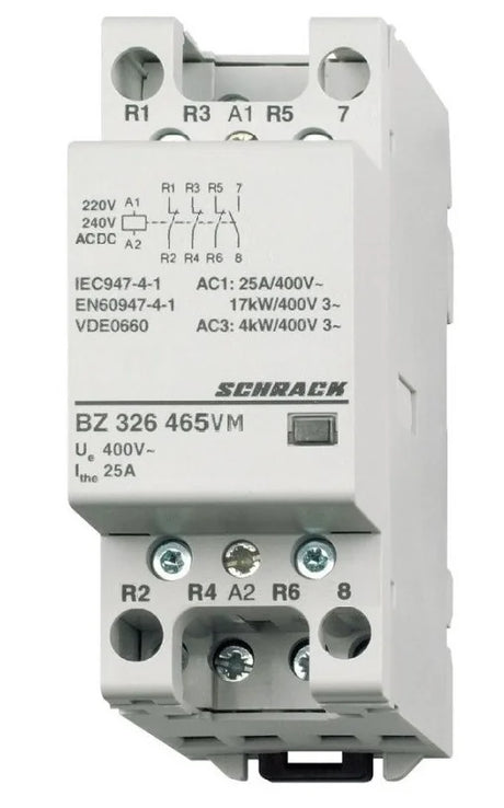 Installationsschütz 25A, 1S+3Ö,230VACDC 2TE