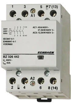 Installationsschütz 25A, 1S+3Ö, 24VAC 2TE