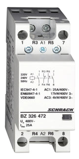 Installationsschütz 25A, 2S+2Ö, 230VAC 2TE