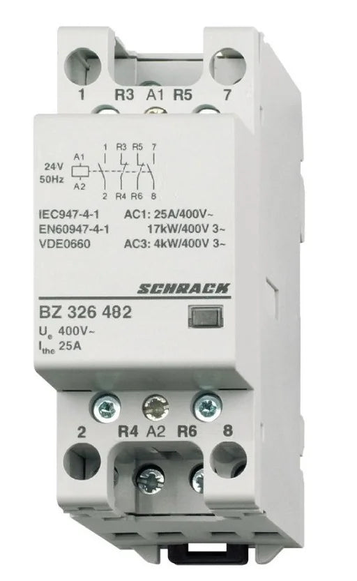 Installationsschütz 25A, 2S+2Ö, 24VAC 2TE