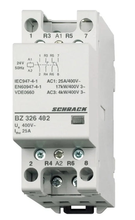 Installationsschütz 25A, 2S+2Ö, 24VAC 2TE