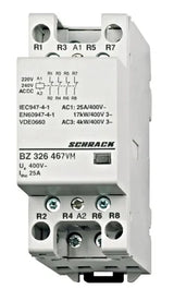 Installationsschütz 25A, 4Ö, 230VAC 2TE