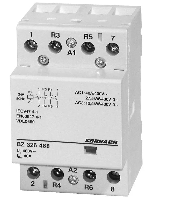 Installationsschütz 40A, 2S+2Ö, 24VAC 3TE