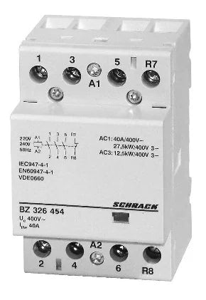 Installationsschütz 40A, 3S+1Ö 230VAC 3TE