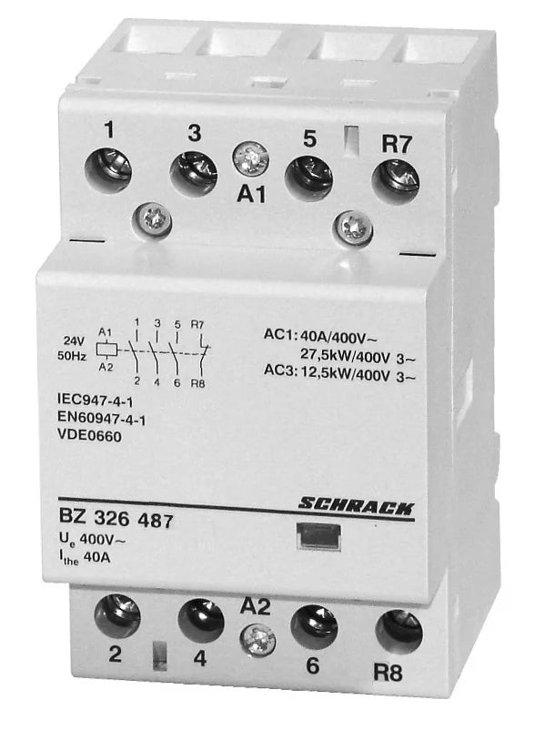Installationsschütz 40A, 3S+1Ö, 24VAC 3TE