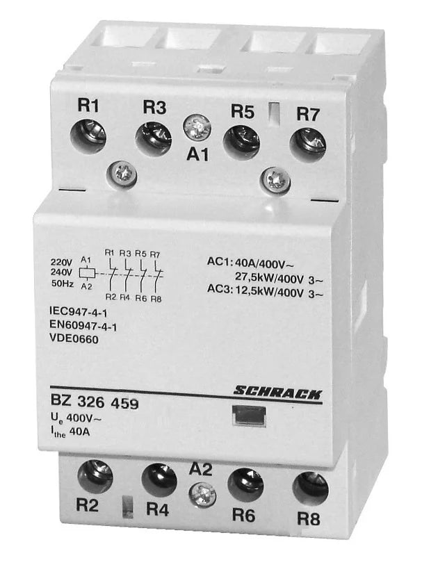 Installationsschütz 40A, 4Ö, 230VAC 3TE