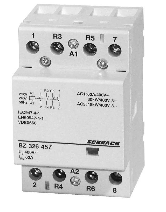 Installationsschütz 63A, 2S+2Ö 230VAC 3TE