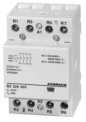 Installationsschütz 63A, 4Ö, 230VAC 3TE