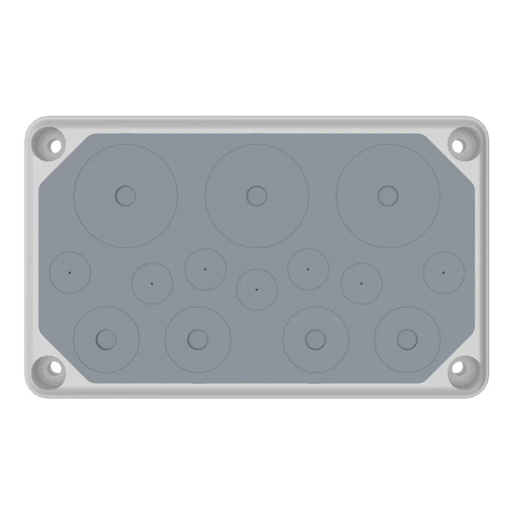 Isolierstoff.Flansch, IP55, 7xØ3-20, 4xØ3-32, 3xØ3-50mm