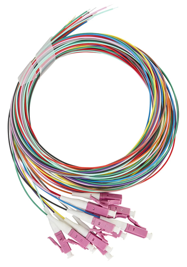 LWL Pigtail LC, 50/125µm OM4, 2,0m, Easy Strip, 12Stk