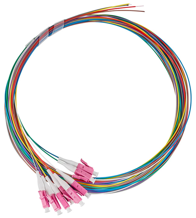 LWL Pigtail LC, 50/125µm OM4, 2,0m, Easy Strip, 8Stk