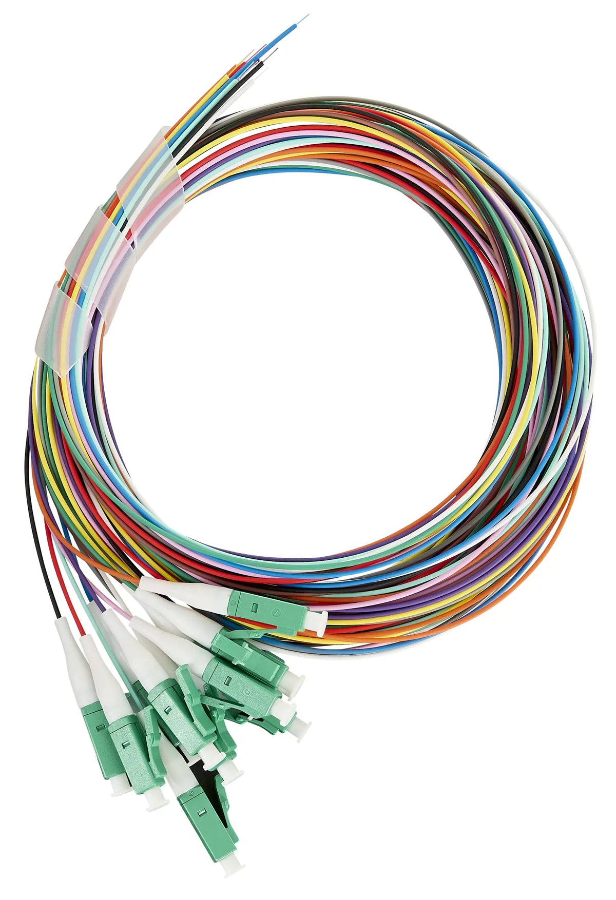 LWL Pigtail LC/APC, 9/125µm OS2, 2,0m, Easy Strip, 12Stk
