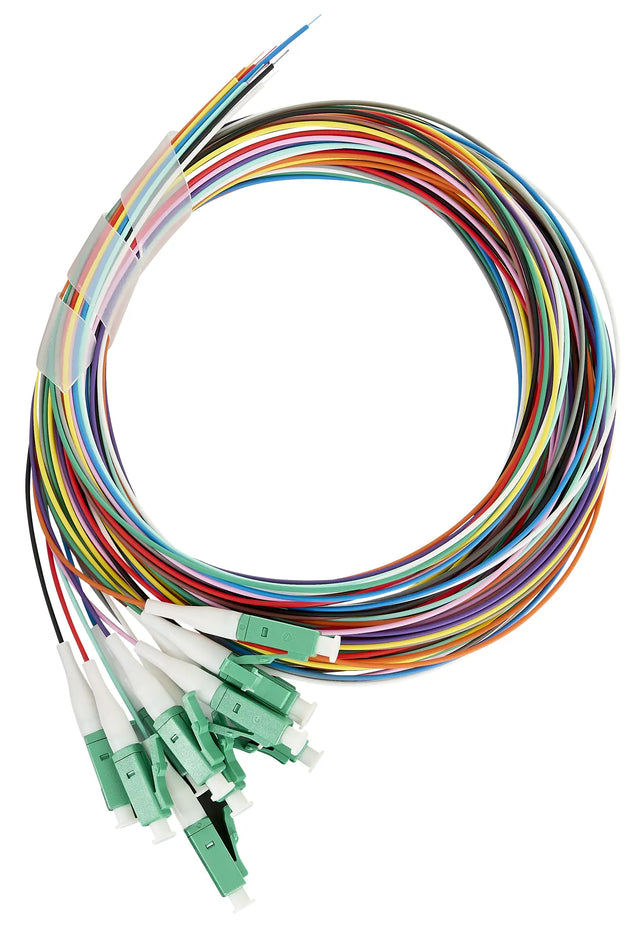 LWL Pigtail LC/APC, 9/125µm OS2, 2,0m, Easy Strip, 12Stk
