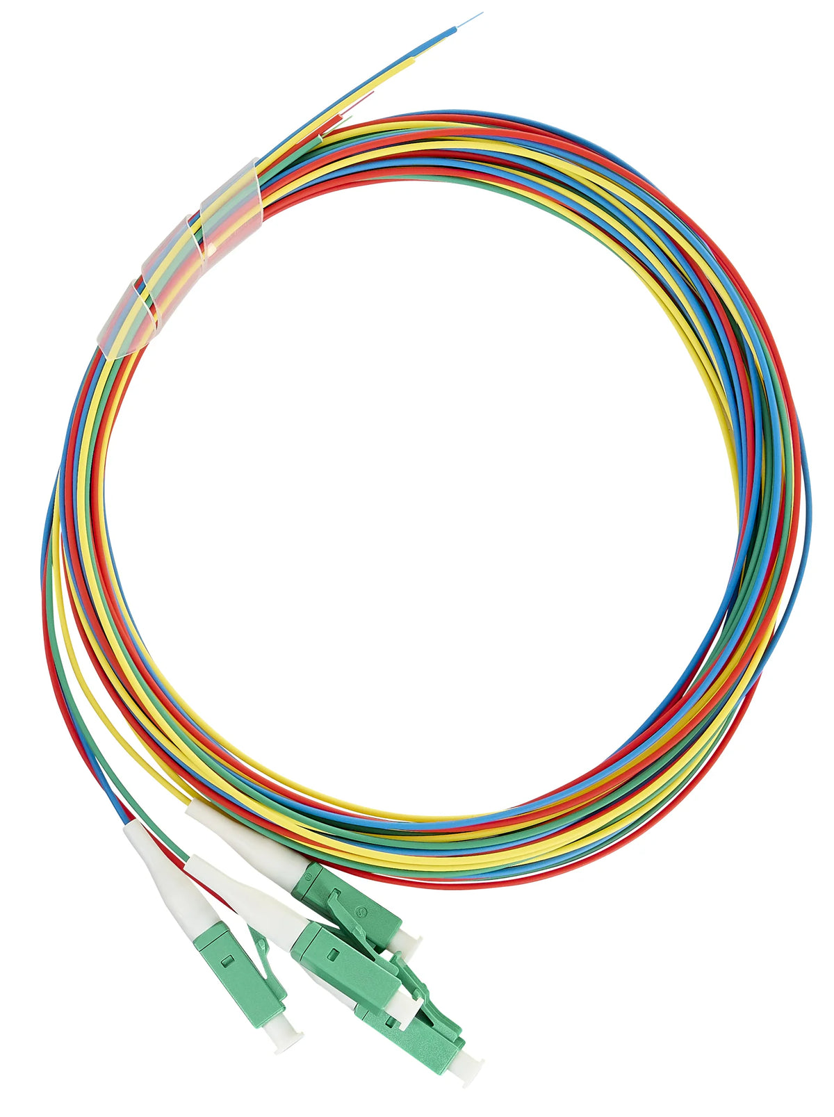 LWL Pigtail LC/APC, 9/125µm OS2, 2,0m, Easy Strip, 4Stk