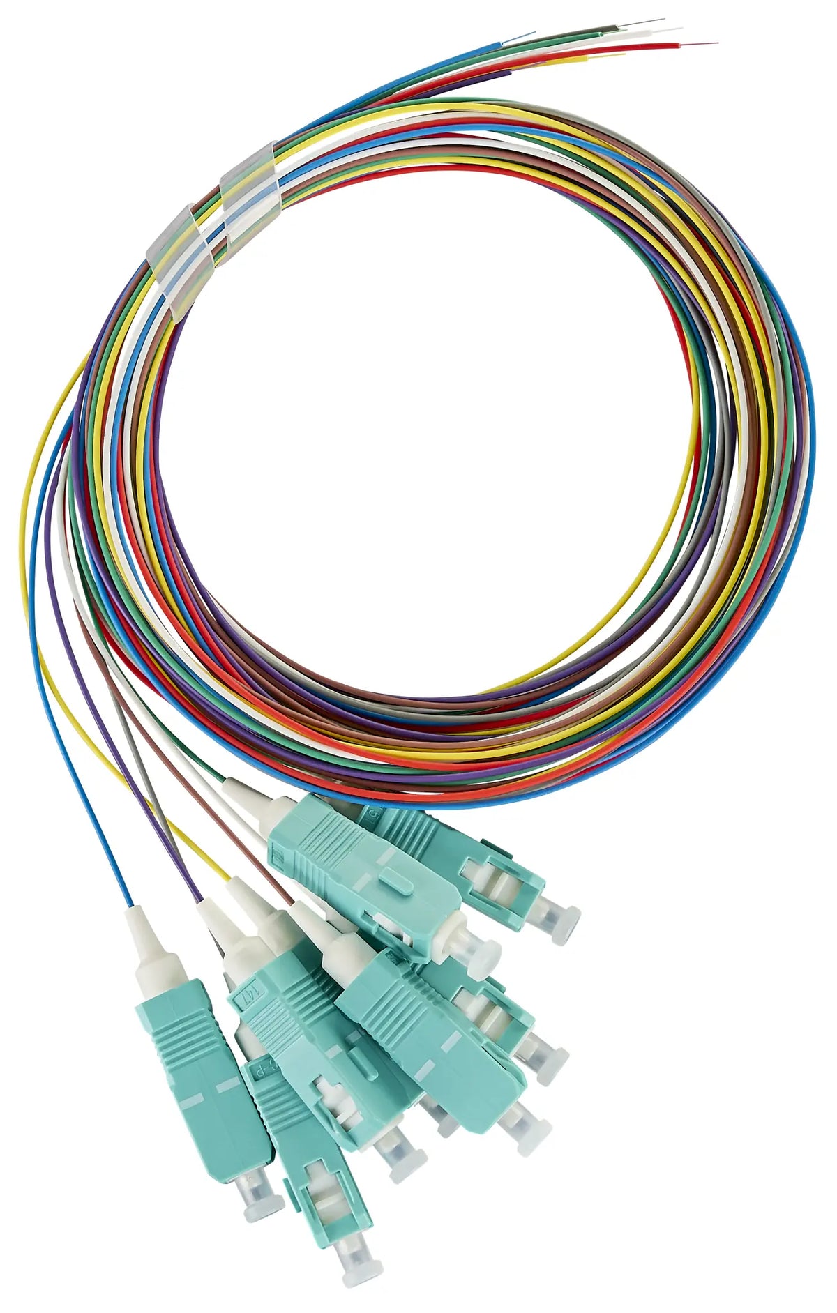 LWL Pigtail SC, 50/125µm OM3, 2,0m, Easy Strip, 8Stk