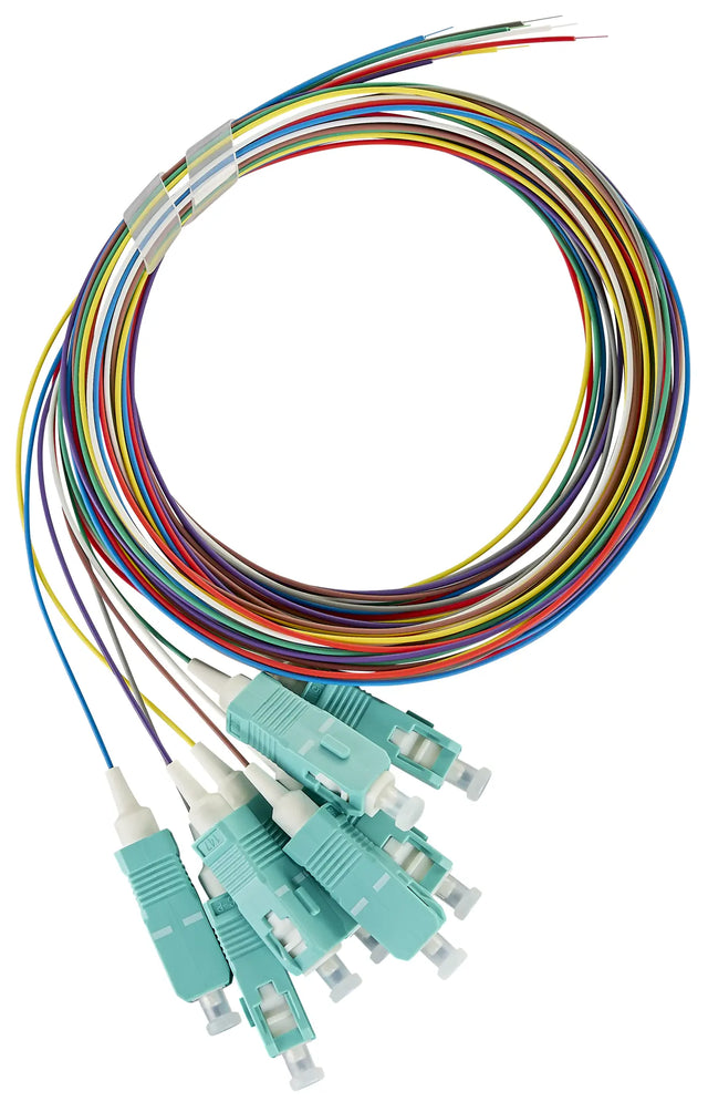 LWL Pigtail SC, 50/125µm OM3, 2,0m, Easy Strip, 8Stk