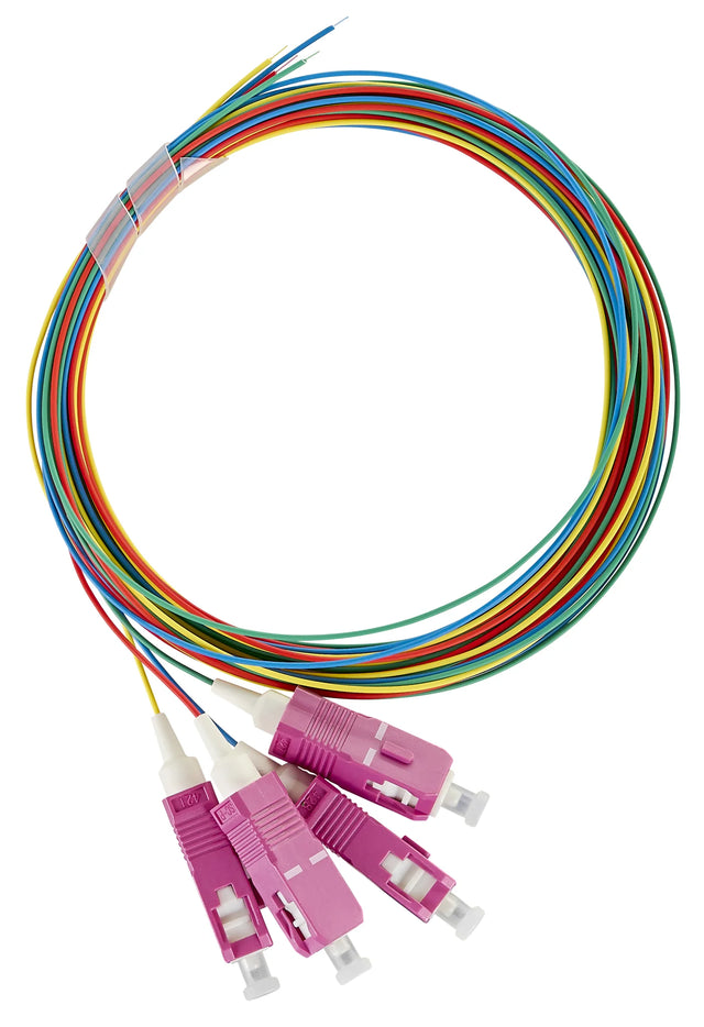 LWL Pigtail SC, 50/125µm OM4, 2,0m, Easy Strip, 4Stk
