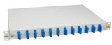 LWL Spleißbox, 12Fasern, SC 9/125µm OS2, 19", 1HE, Klasse C