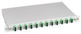 LWL Spleißbox, 16Fasern, SC/APC 9/125µm OS2,19",1HE,Klasse C