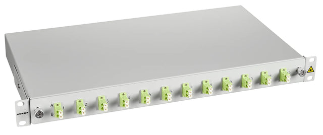 LWL Spleißbox, 24Fasern, LC 50/125µm OM5, 19", 1HE, Klasse C