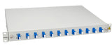 LWL Spleißbox, 24Fasern, LC 9/125µm OS2, 19", 1HE, Klasse C