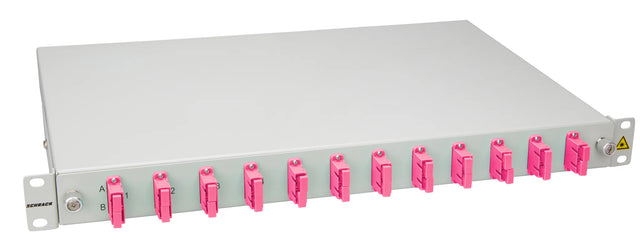 LWL Spleißbox, 24Fasern, SC 50/125µm OM4, 19", 1HE, Klasse C